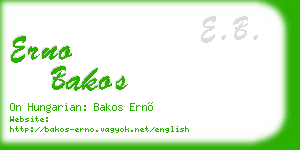 erno bakos business card